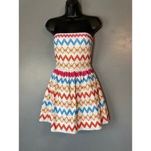 Wow Couture colorful embroidered mini dress